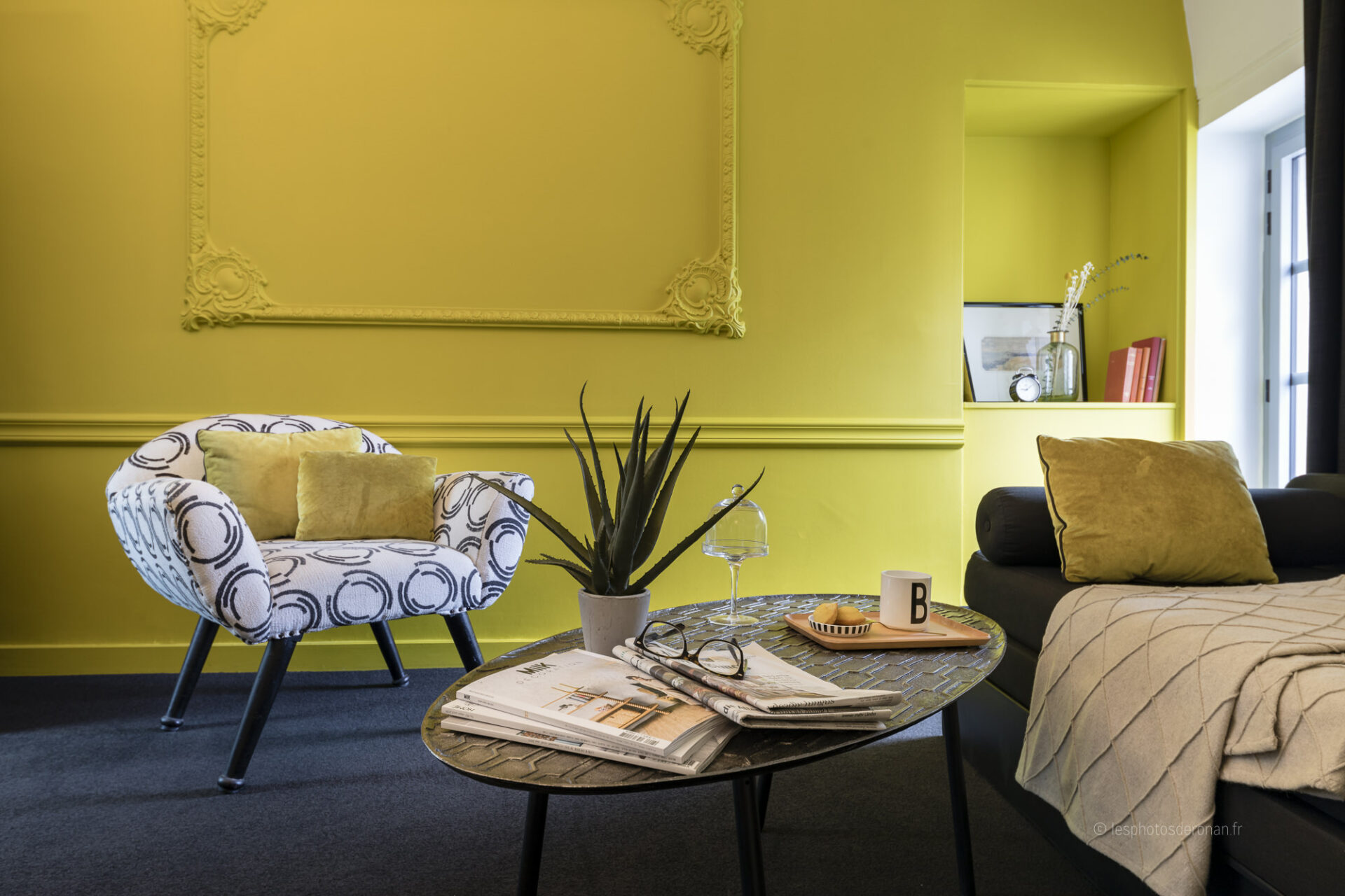 Détail décoration chambre hôtel Général d'Elbée Noirmoutier — photographe Ronan Rocher